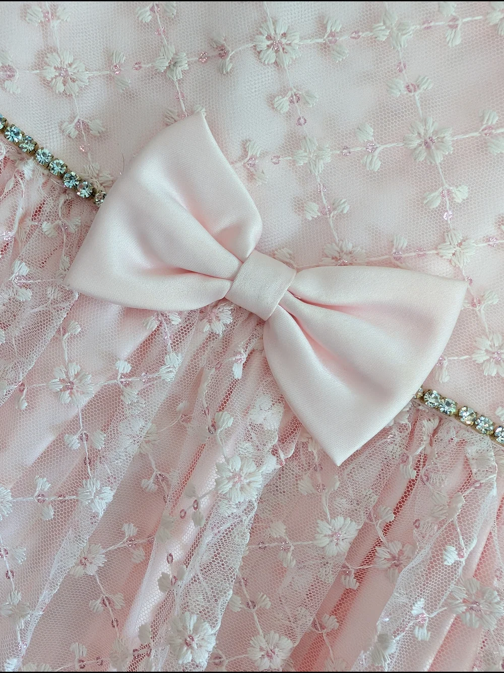 American Princess Light Pink Lace Bow Formal Dress for Girls